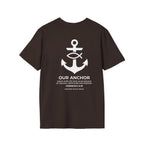 Our Anchor Tee Back Graphic | Sure and Steadfast | Faith-Based Streetwear | Kingdom Stitch Wear