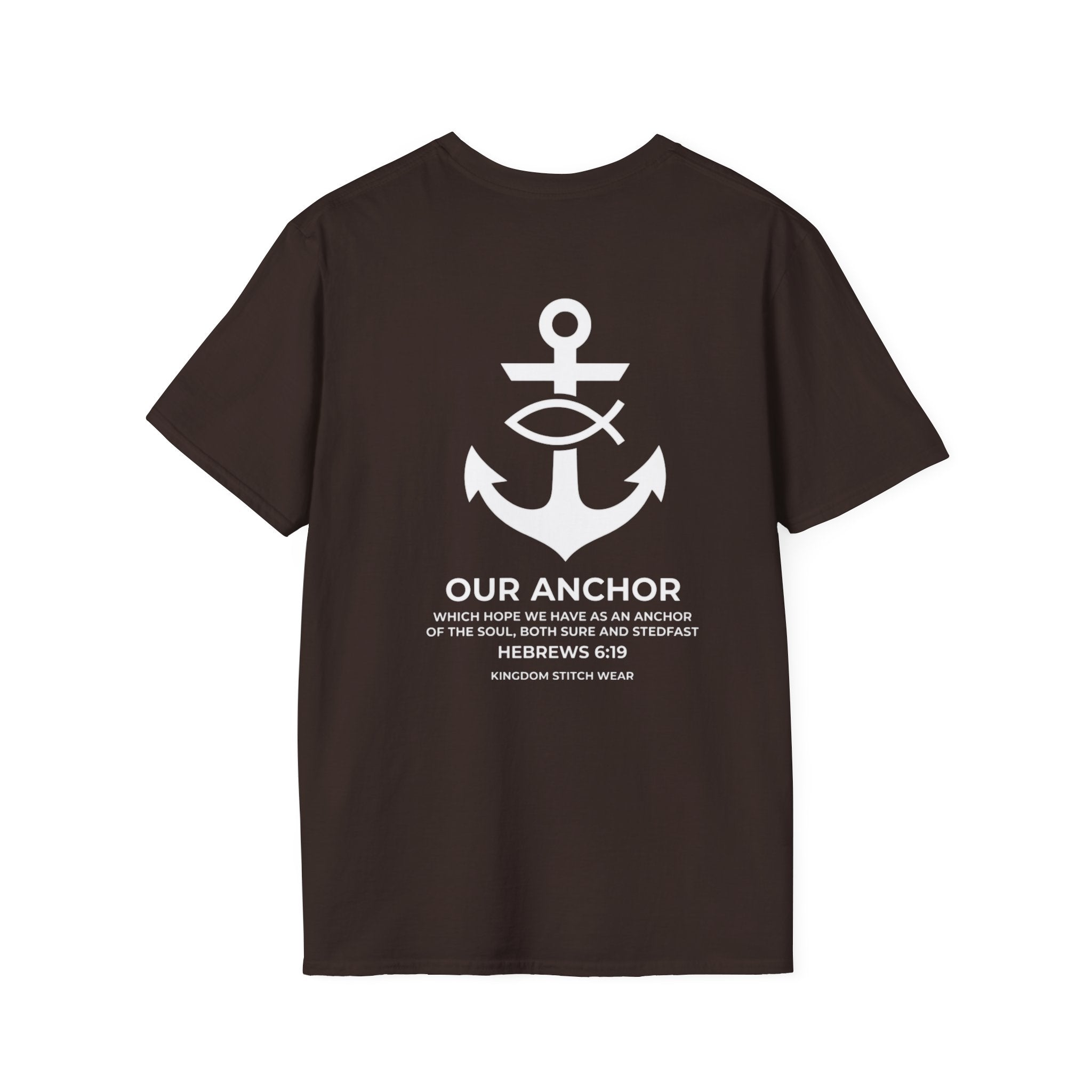 Our Anchor Tee Back Graphic | Sure and Steadfast | Faith-Based Streetwear | Kingdom Stitch Wear