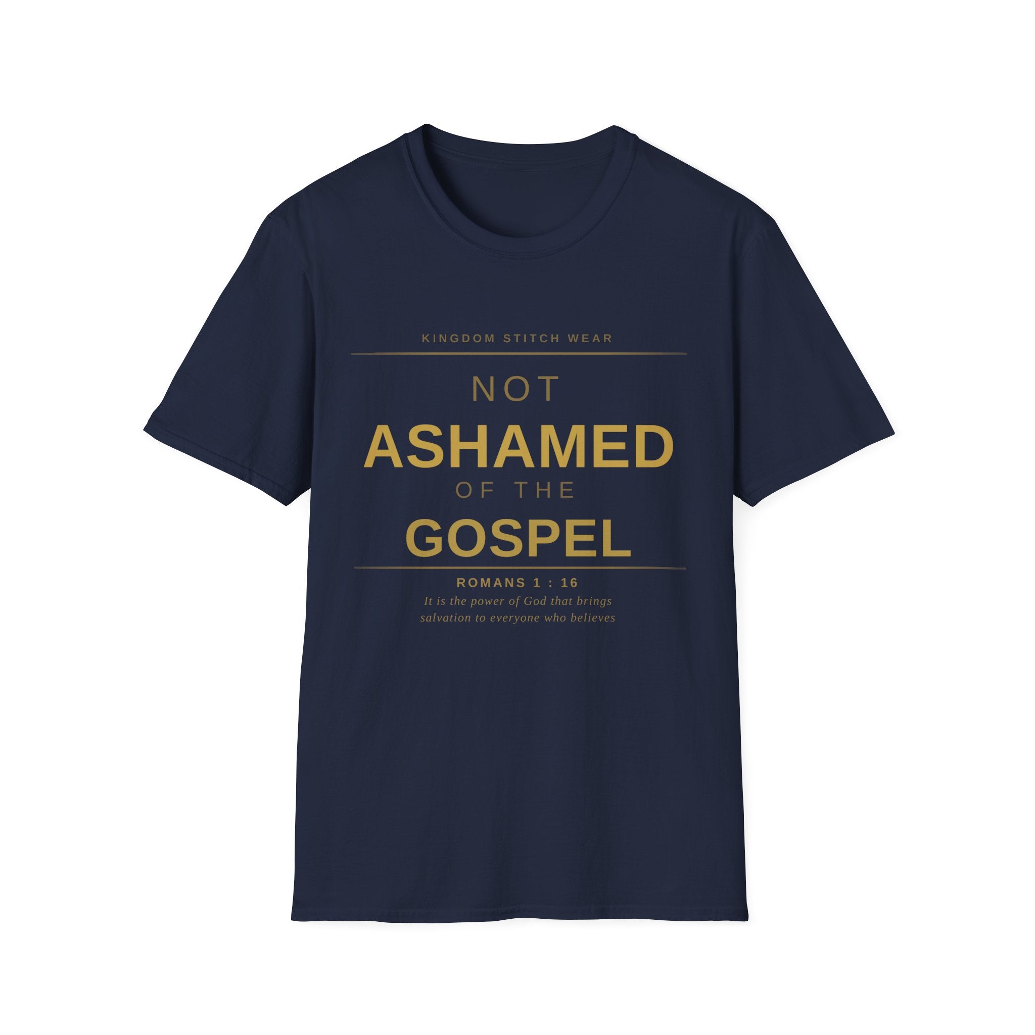 Not Ashamed of the Gospel Tee | Faith-Based Streetwear | Kingdom Stitch Wear