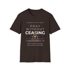 Pray Without Ceasing Tee | Praying Hands | Faith-Based Streetwear | Kingdom Stitch Wear