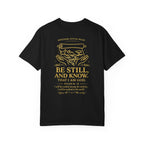 Be Still & Know Comfort Tee | Garment-Dyed Back Graphic | Kingdom Stitch Wear