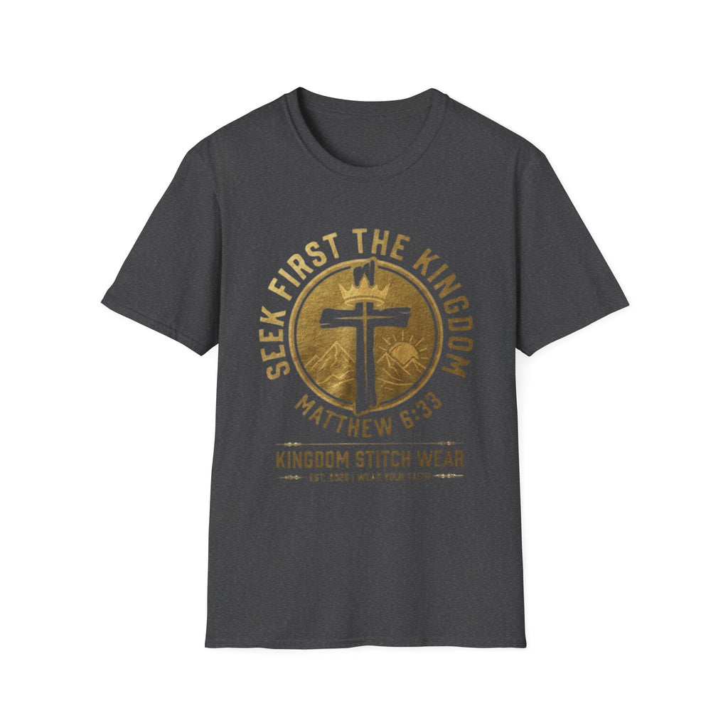 Seek First the Kingdom Tee | Faith-Based Streetwear | Kingdom Stitch Wear