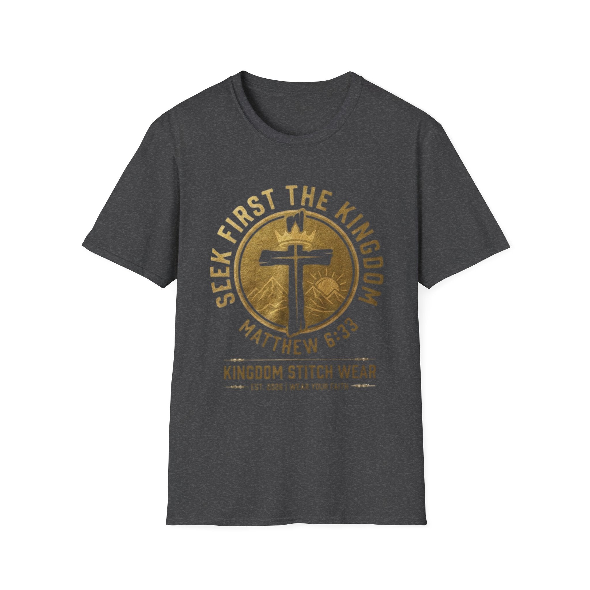 Seek First the Kingdom Tee | Faith-Based Streetwear | Kingdom Stitch Wear
