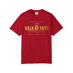 Walk By Faith Comfort Colors Tee | Garment-Dyed Christian Apparel | Kingdom Stitch Wear