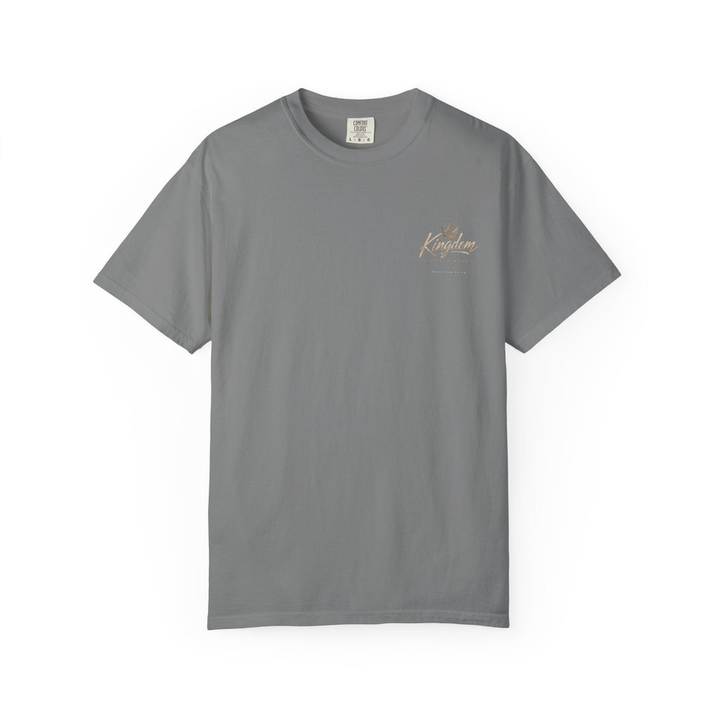 Be Still & Know Comfort Tee | Garment-Dyed Back Graphic | Kingdom Stitch Wear