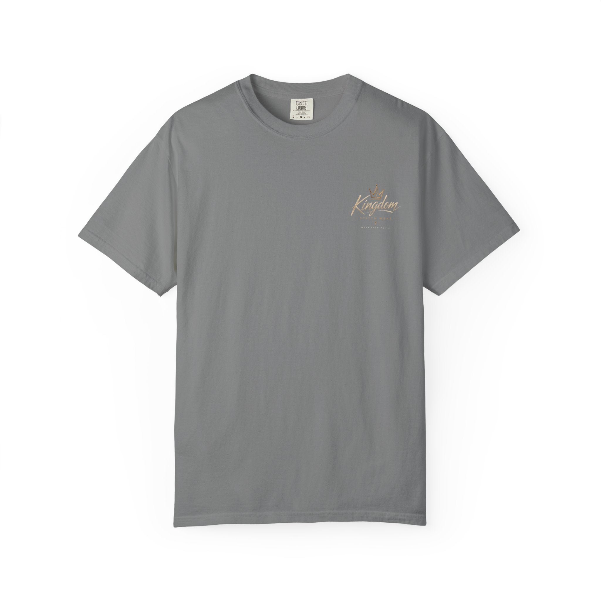 Be Still & Know Comfort Tee | Garment-Dyed Back Graphic | Kingdom Stitch Wear