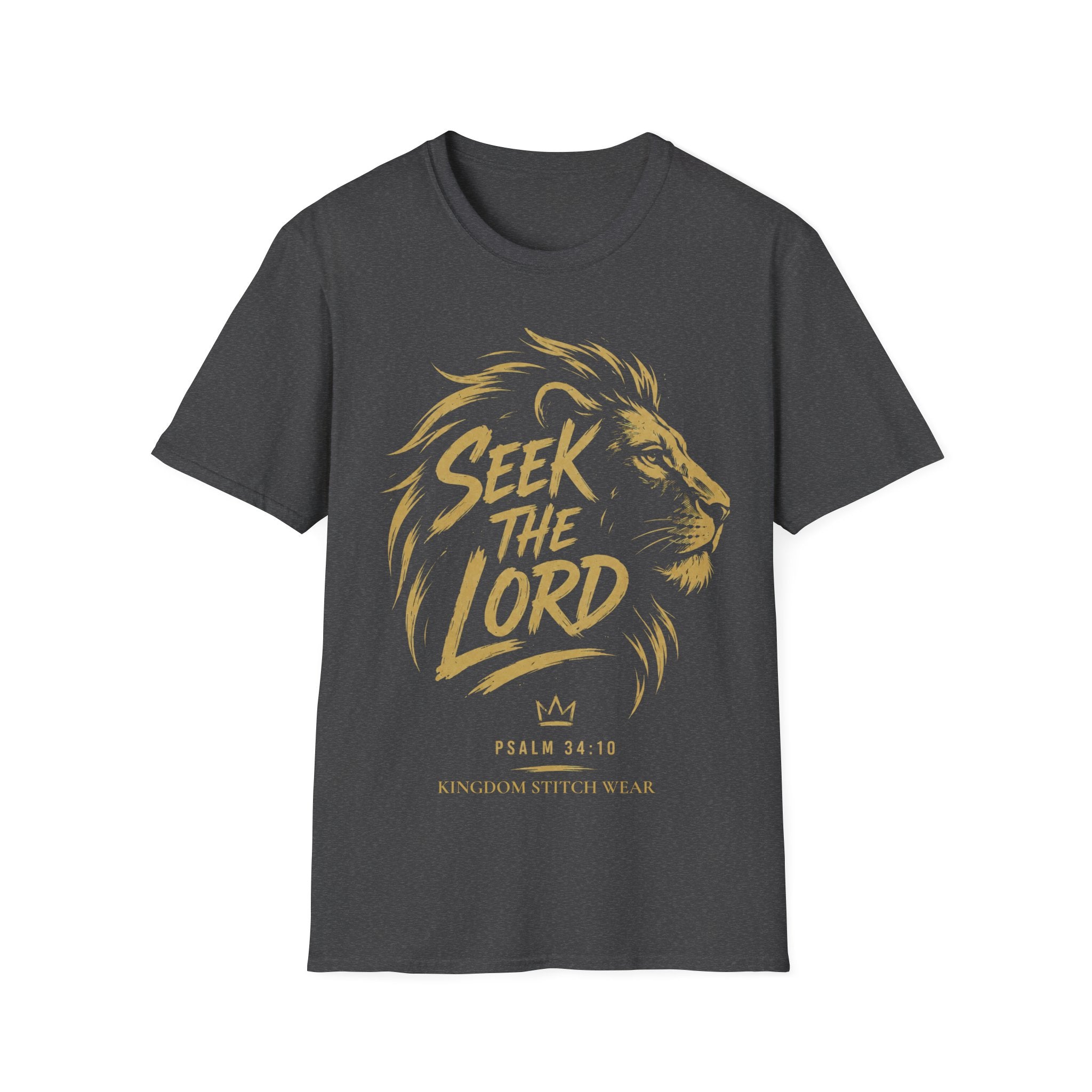 Seek the Lord Tee | Psalm 34:10 | Kingdom Stitch Wear