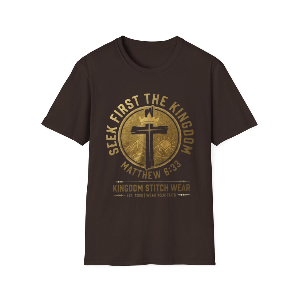 Seek First the Kingdom Tee | Faith-Based Streetwear | Kingdom Stitch Wear
