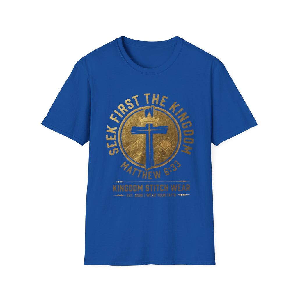 Seek First the Kingdom Tee | Faith-Based Streetwear | Kingdom Stitch Wear