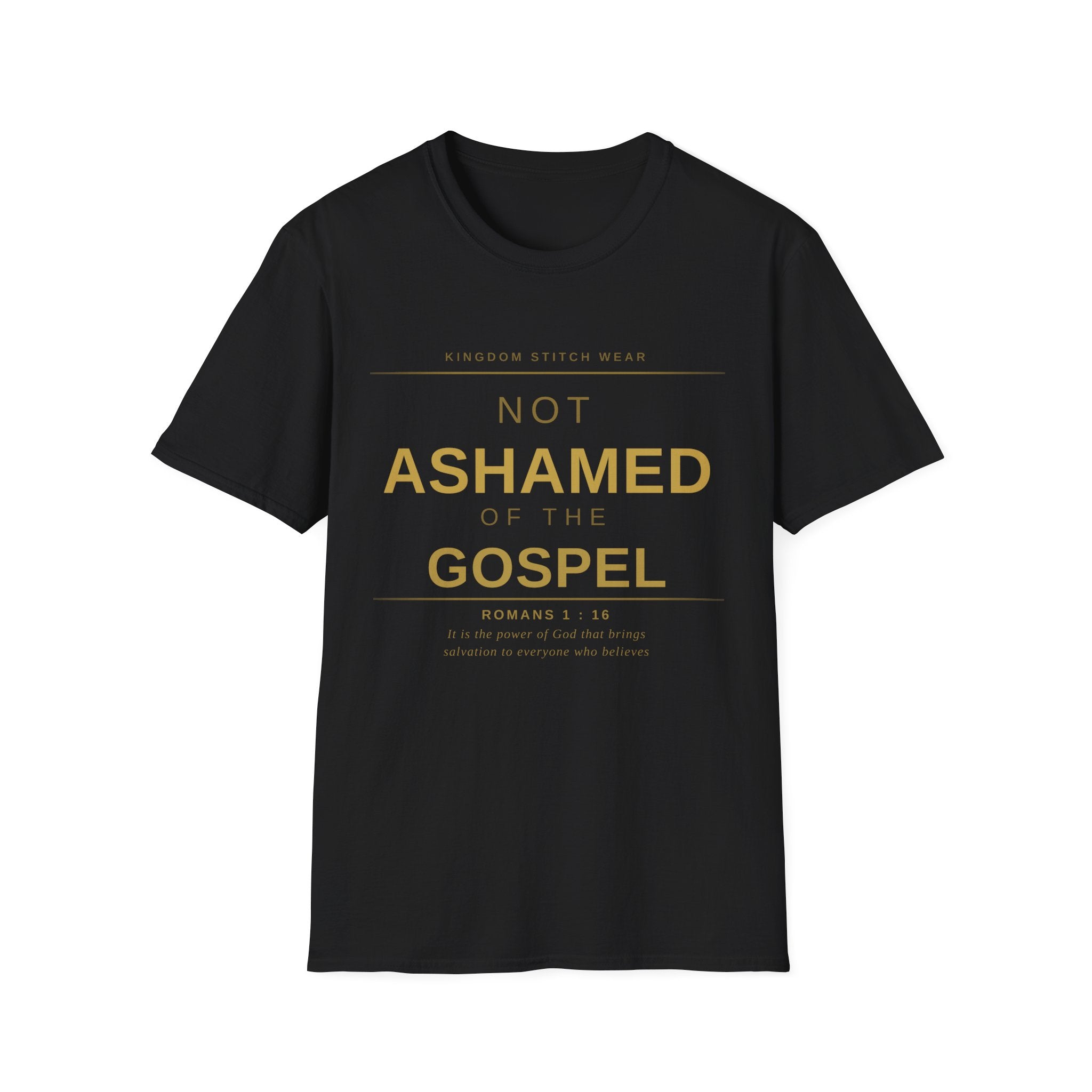 Not Ashamed of the Gospel Tee | Faith-Based Streetwear | Kingdom Stitch Wear