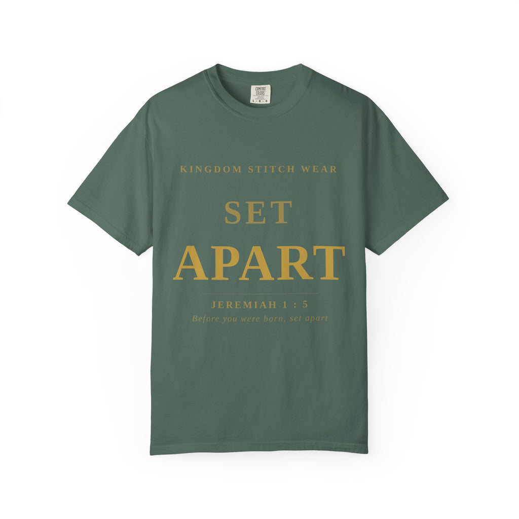 Set Apart Tee | Jeremiah 1:5 | Garment-Dyed Comfort Colors Christian Apparel | Kingdom Stitch Wear