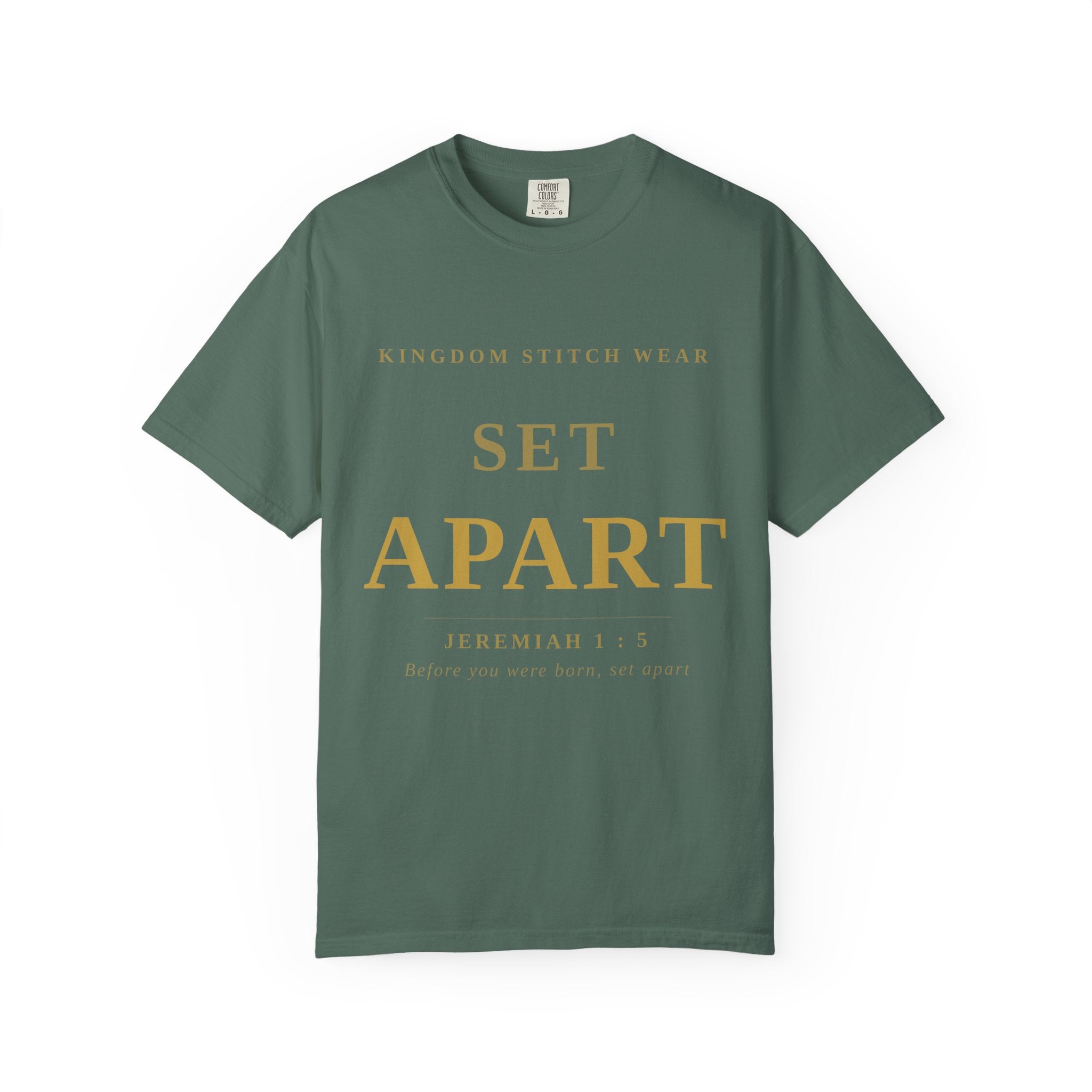 Set Apart Tee | Jeremiah 1:5 | Garment-Dyed Comfort Colors Christian Apparel | Kingdom Stitch Wear