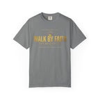 Walk By Faith Comfort Colors Tee | Garment-Dyed Christian Apparel | Kingdom Stitch Wear