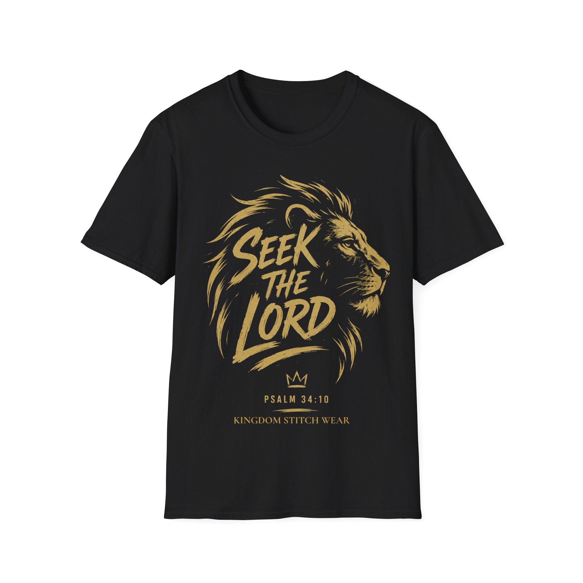 Seek the Lord Tee | Psalm 34:10 | Kingdom Stitch Wear