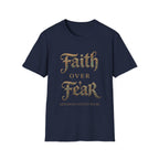 Faith Over Fear Tee | Vintage Gothic Script | Kingdom Stitch Wear