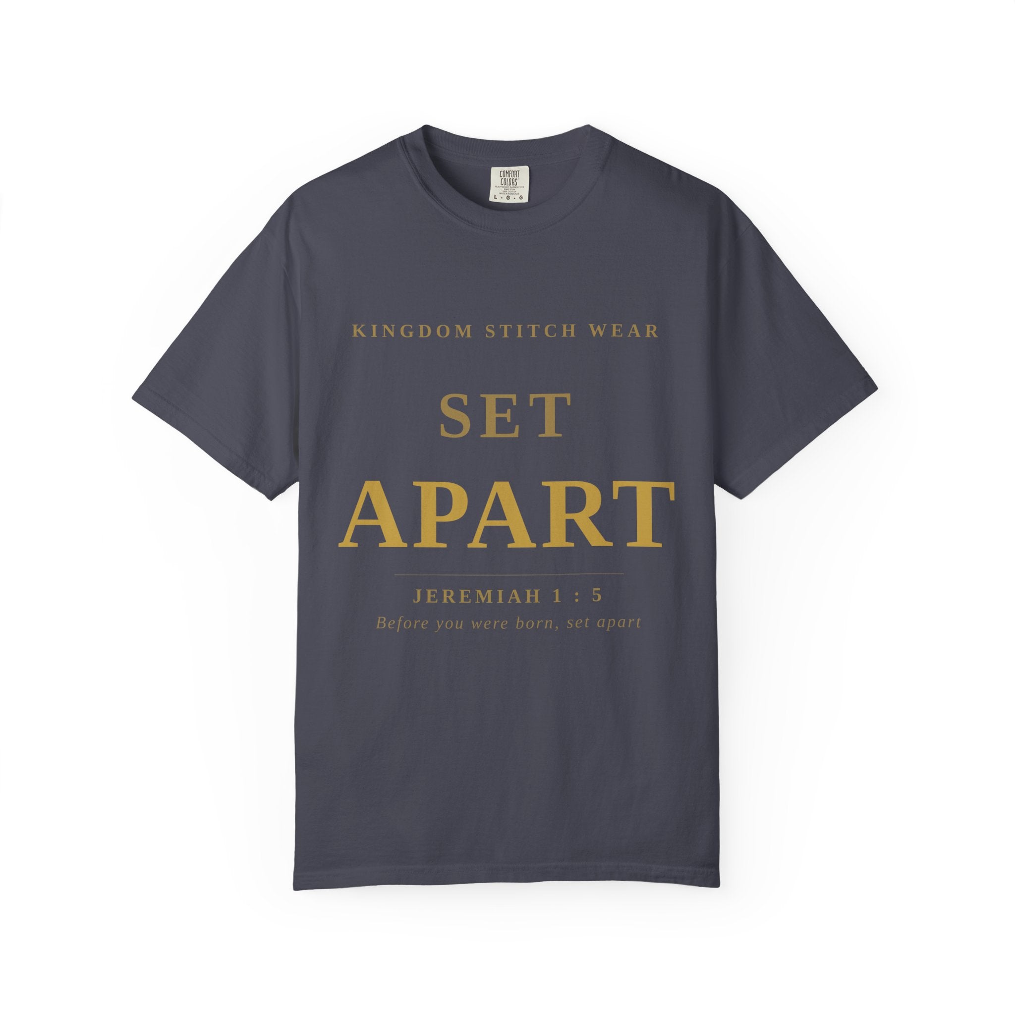 Set Apart Tee | Jeremiah 1:5 | Garment-Dyed Comfort Colors Christian Apparel | Kingdom Stitch Wear