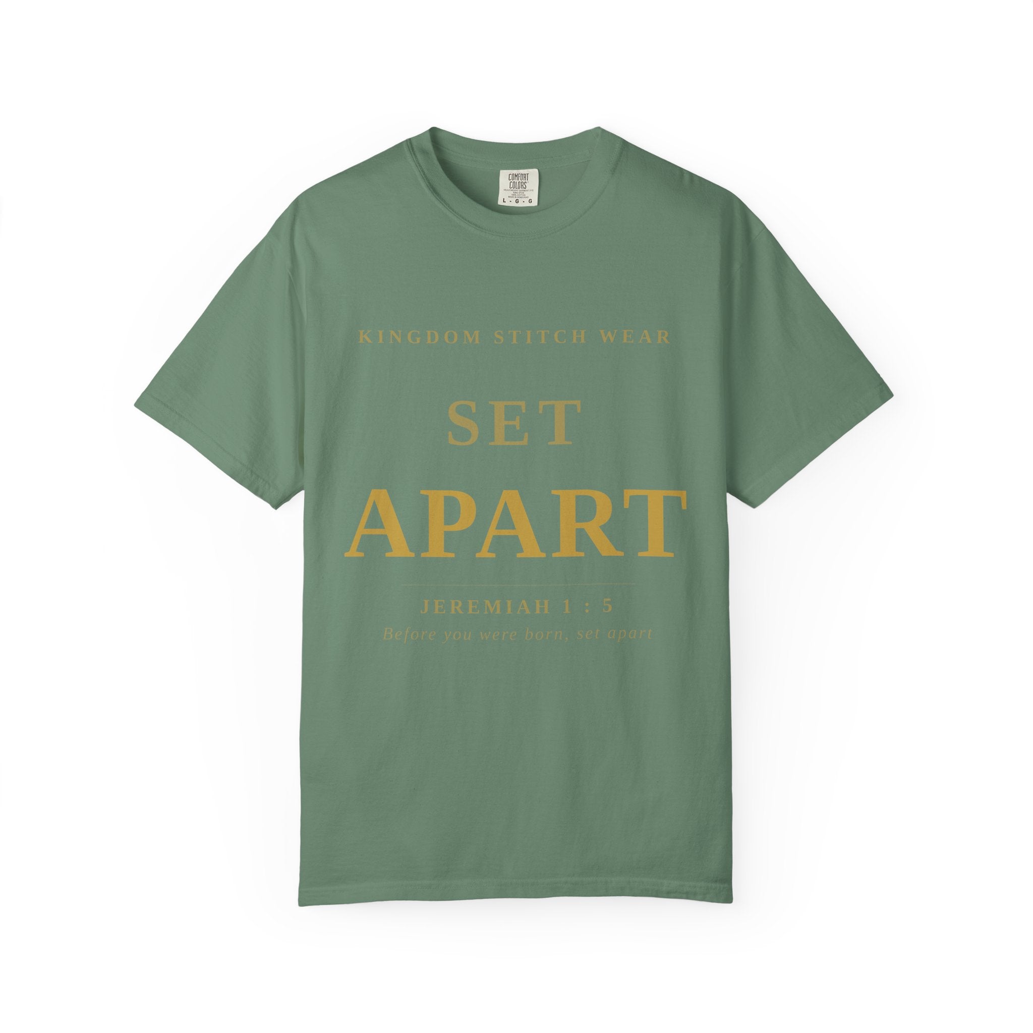 Set Apart Tee | Jeremiah 1:5 | Garment-Dyed Comfort Colors Christian Apparel | Kingdom Stitch Wear