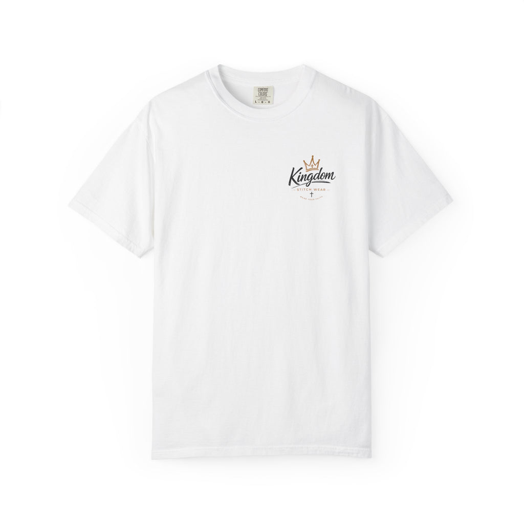 Be Still & Know Comfort Tee | Garment-Dyed Back Graphic | Kingdom Stitch Wear