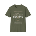 Pray Without Ceasing Tee | Praying Hands | Faith-Based Streetwear | Kingdom Stitch Wear