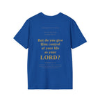 Is Jesus Your Lord? Tee Graphic on back | Faith-Based Streetwear | Kingdom Stitch Wear