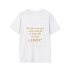 Is Jesus Your Lord? Tee Graphic on back | Faith-Based Streetwear | Kingdom Stitch Wear