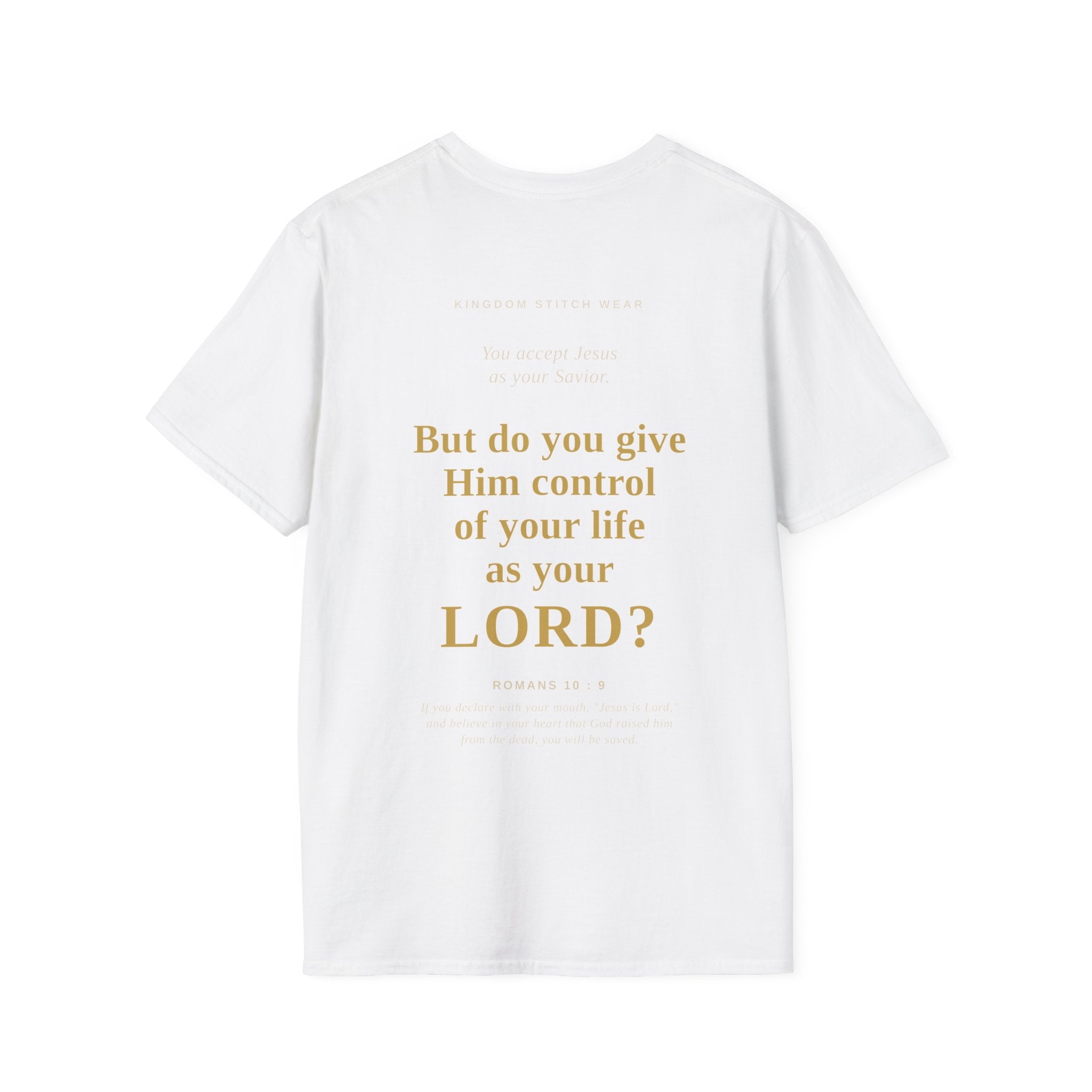 Is Jesus Your Lord? Tee Graphic on back | Faith-Based Streetwear | Kingdom Stitch Wear