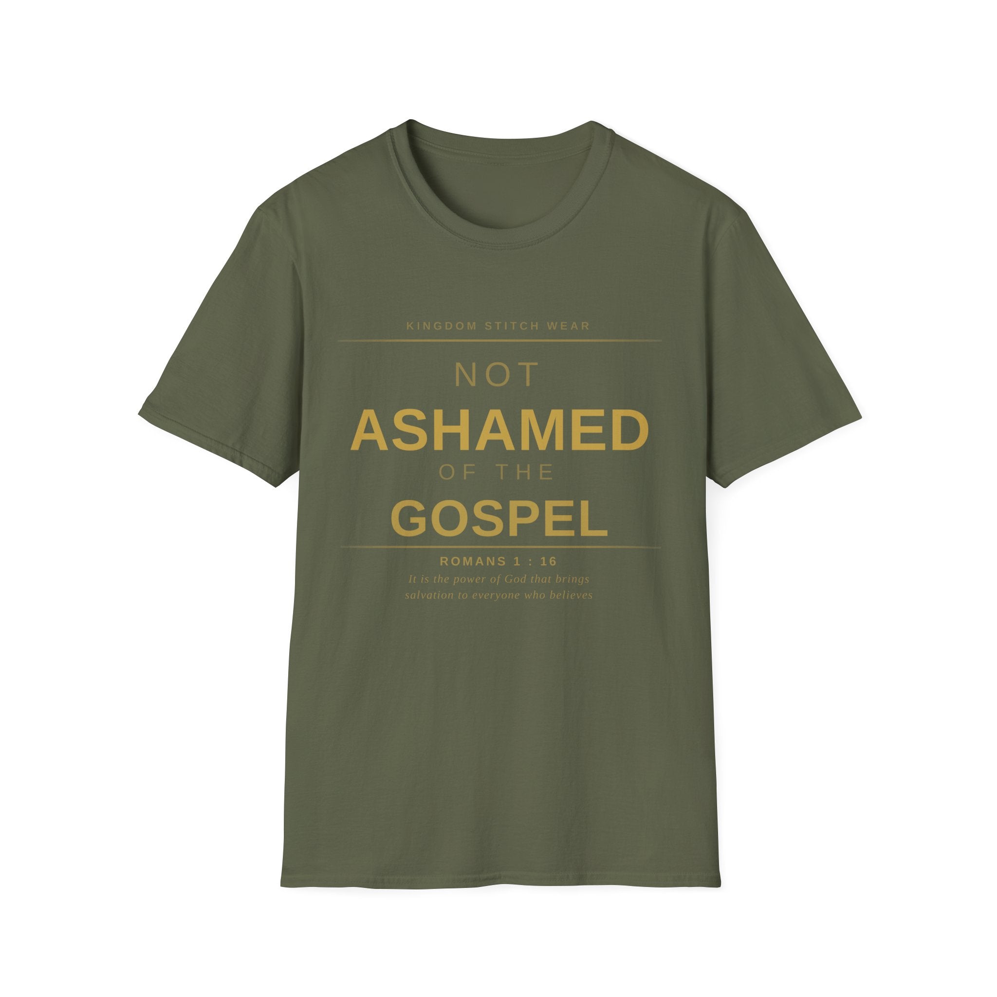 Not Ashamed of the Gospel Tee | Faith-Based Streetwear | Kingdom Stitch Wear