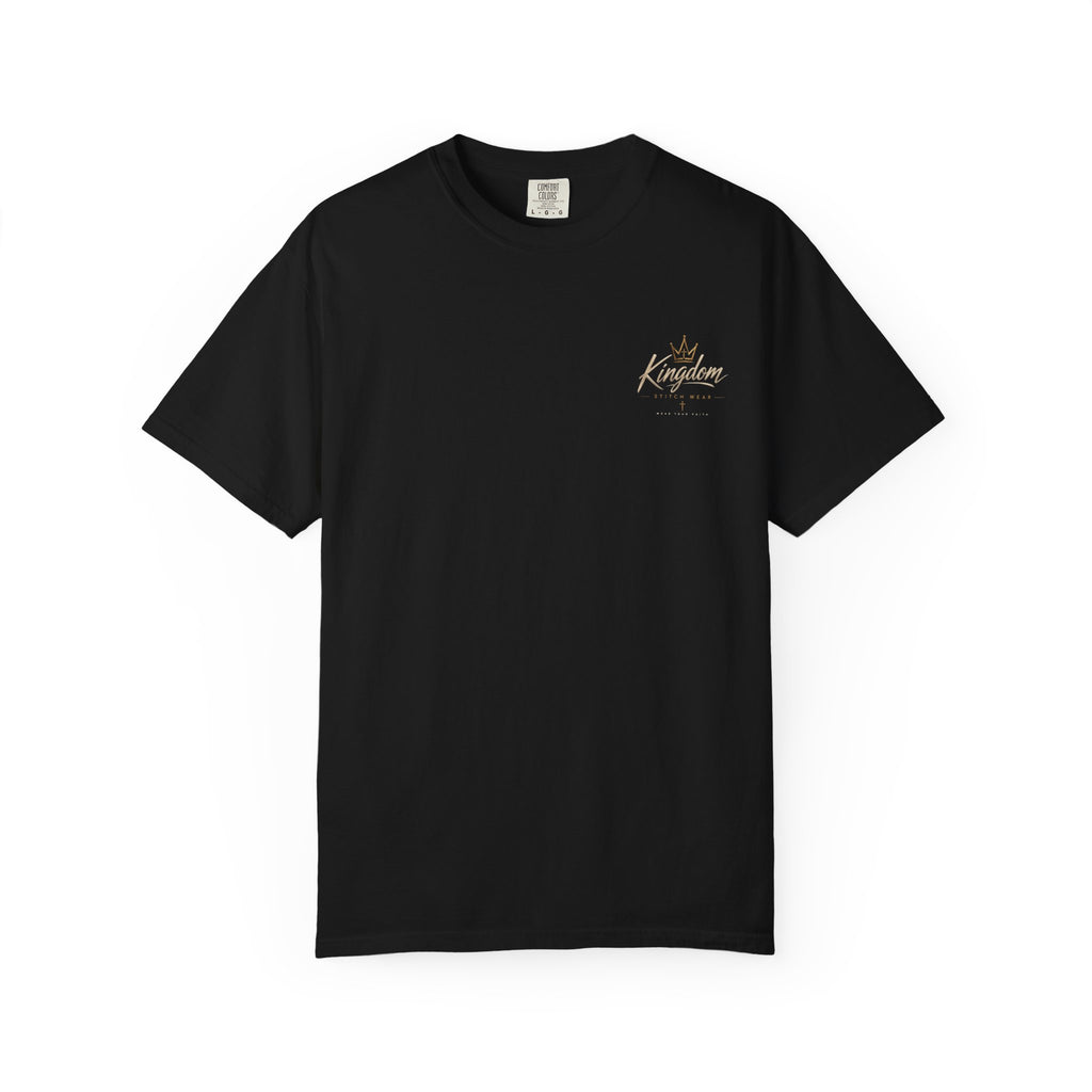 Be Still & Know Comfort Tee | Garment-Dyed Back Graphic | Kingdom Stitch Wear