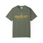 Walk By Faith Comfort Colors Tee | Garment-Dyed Christian Apparel | Kingdom Stitch Wear