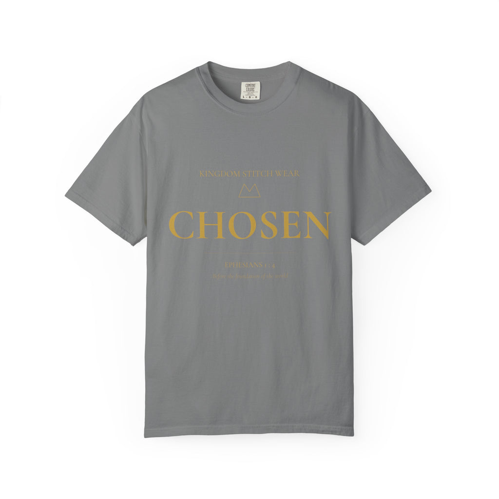 Chosen Tee | Ephesians 1:4 | Garment-Dyed Comfort Colors Christian Apparel | Kingdom Stitch Wear