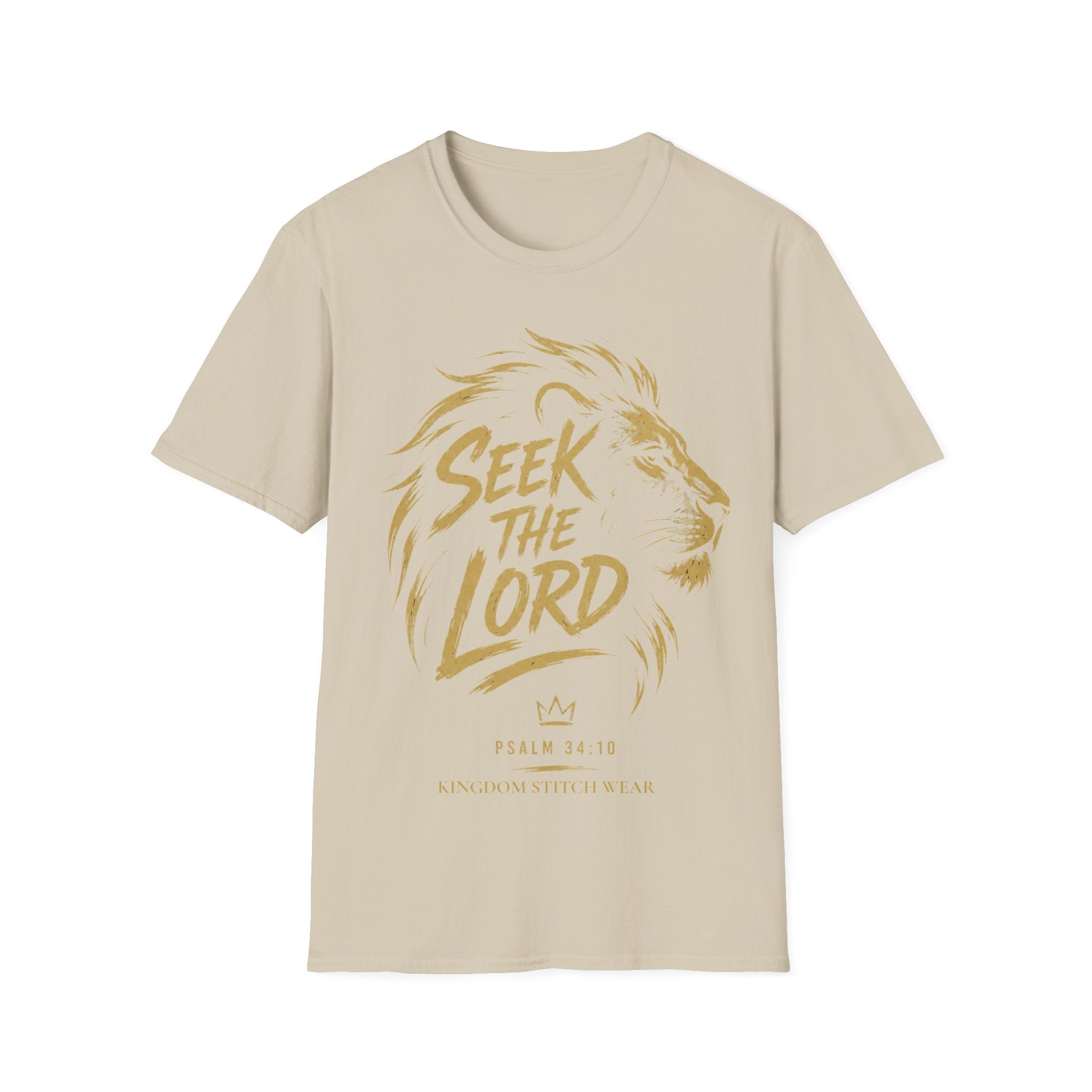Seek the Lord Tee | Psalm 34:10 | Kingdom Stitch Wear