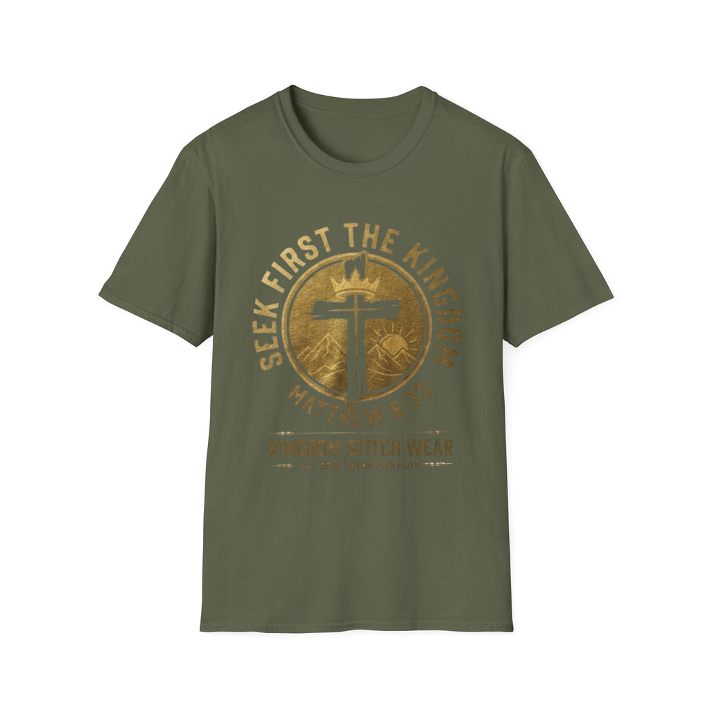 Seek First the Kingdom Tee | Faith-Based Streetwear | Kingdom Stitch Wear