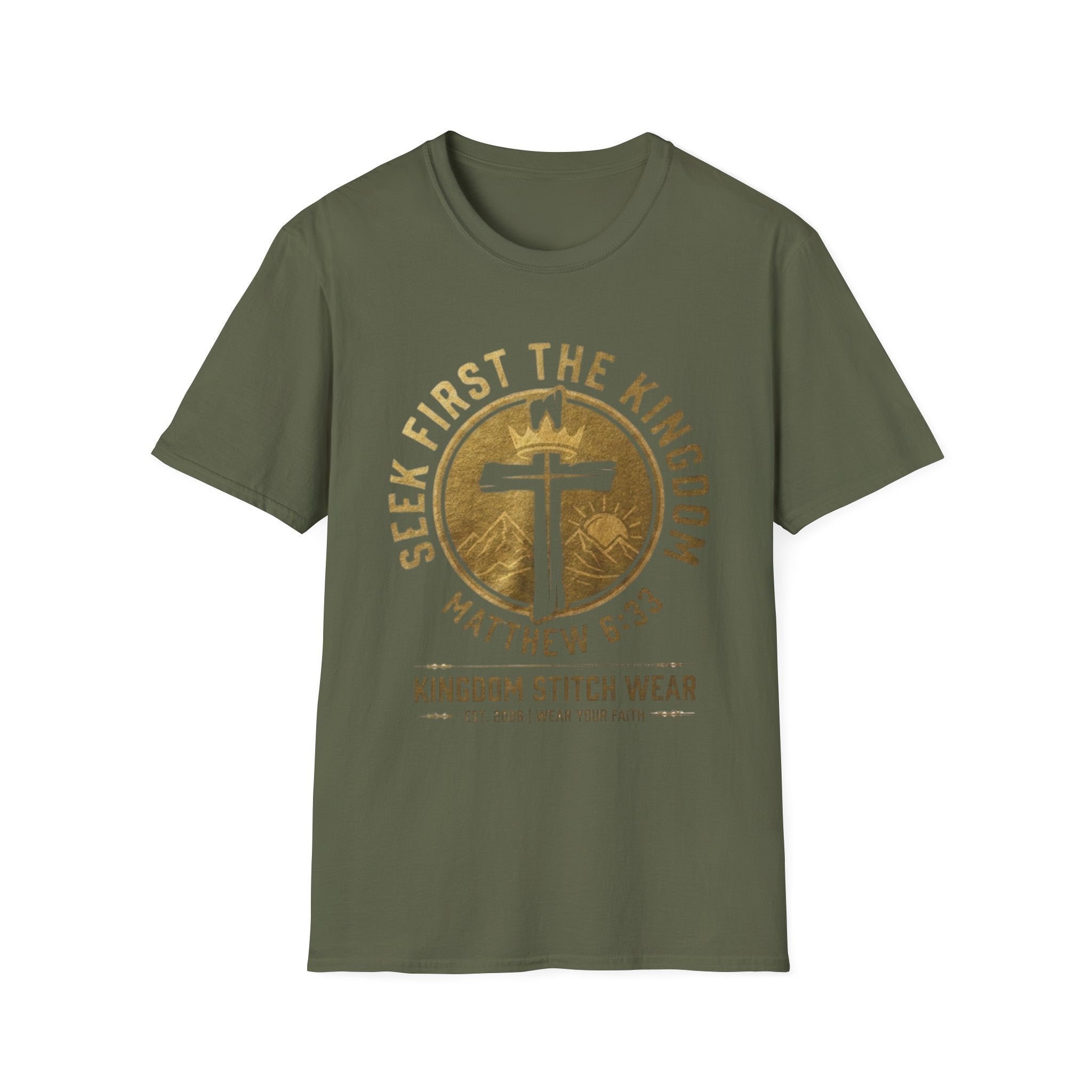 Seek First the Kingdom Tee | Faith-Based Streetwear | Kingdom Stitch Wear
