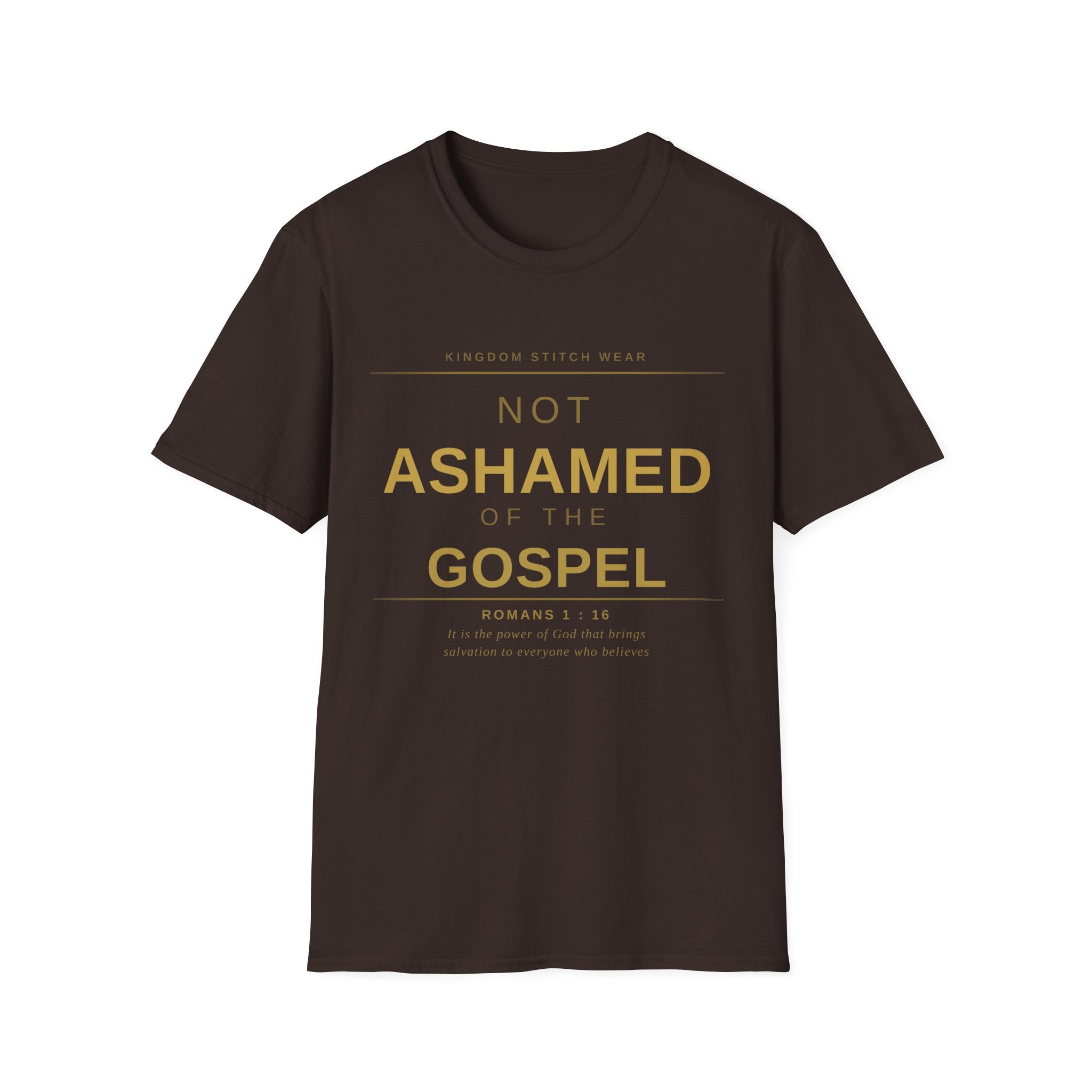Not Ashamed of the Gospel Tee | Faith-Based Streetwear | Kingdom Stitch Wear