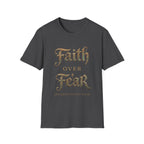 Faith Over Fear Tee | Vintage Gothic Script | Kingdom Stitch Wear