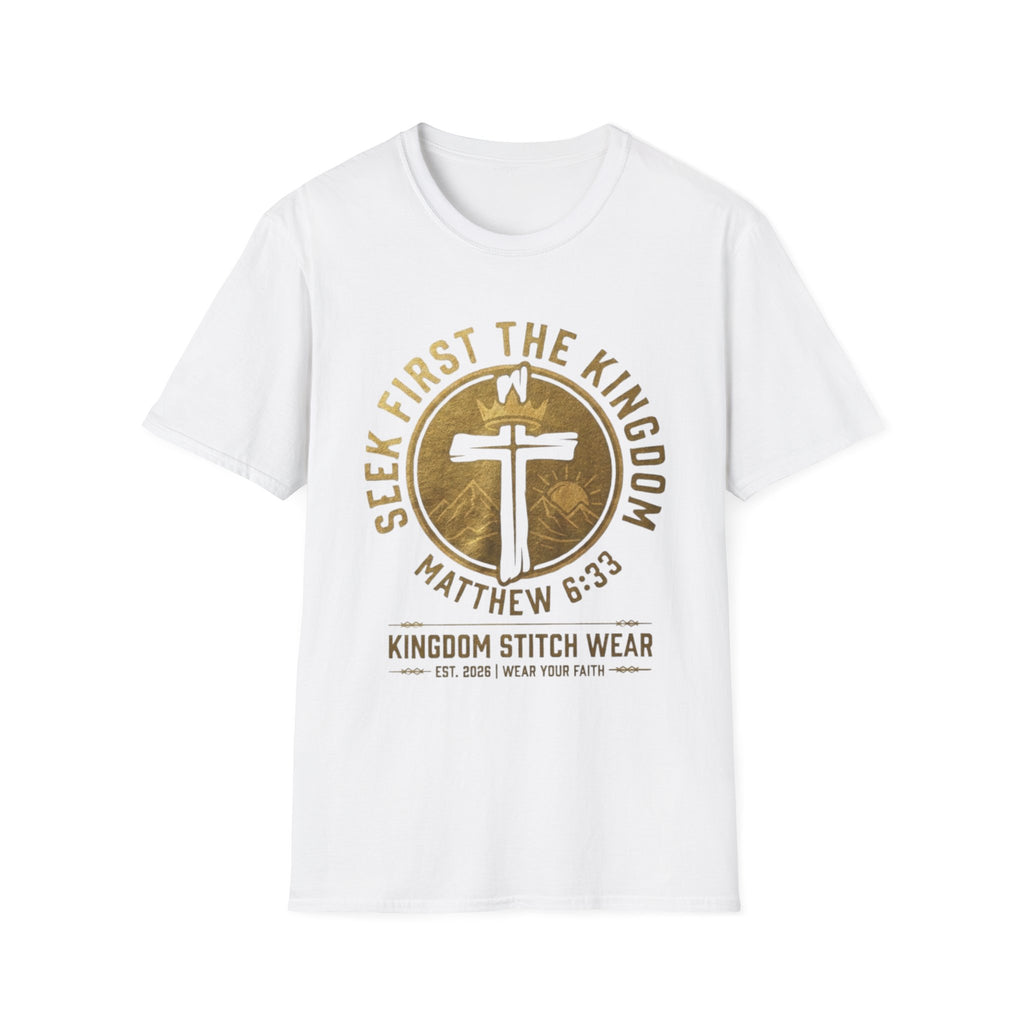 Seek First the Kingdom Tee | Faith-Based Streetwear | Kingdom Stitch Wear