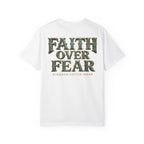 Faith Over Fear Tee Back Graphic| Vintage Patina | Kingdom Stitch Wear