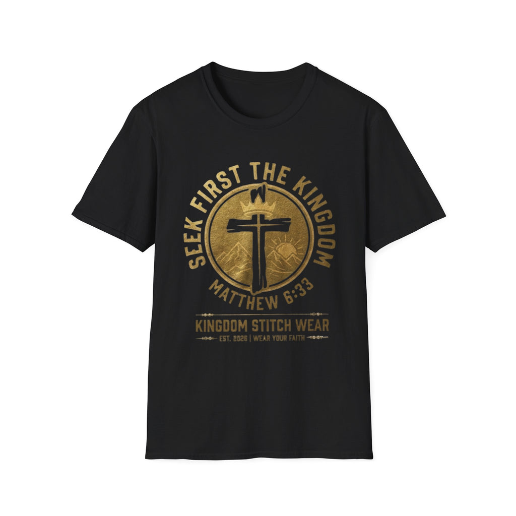 Seek First the Kingdom Tee | Faith-Based Streetwear | Kingdom Stitch Wear