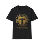 Seek First the Kingdom Tee | Faith-Based Streetwear | Kingdom Stitch Wear