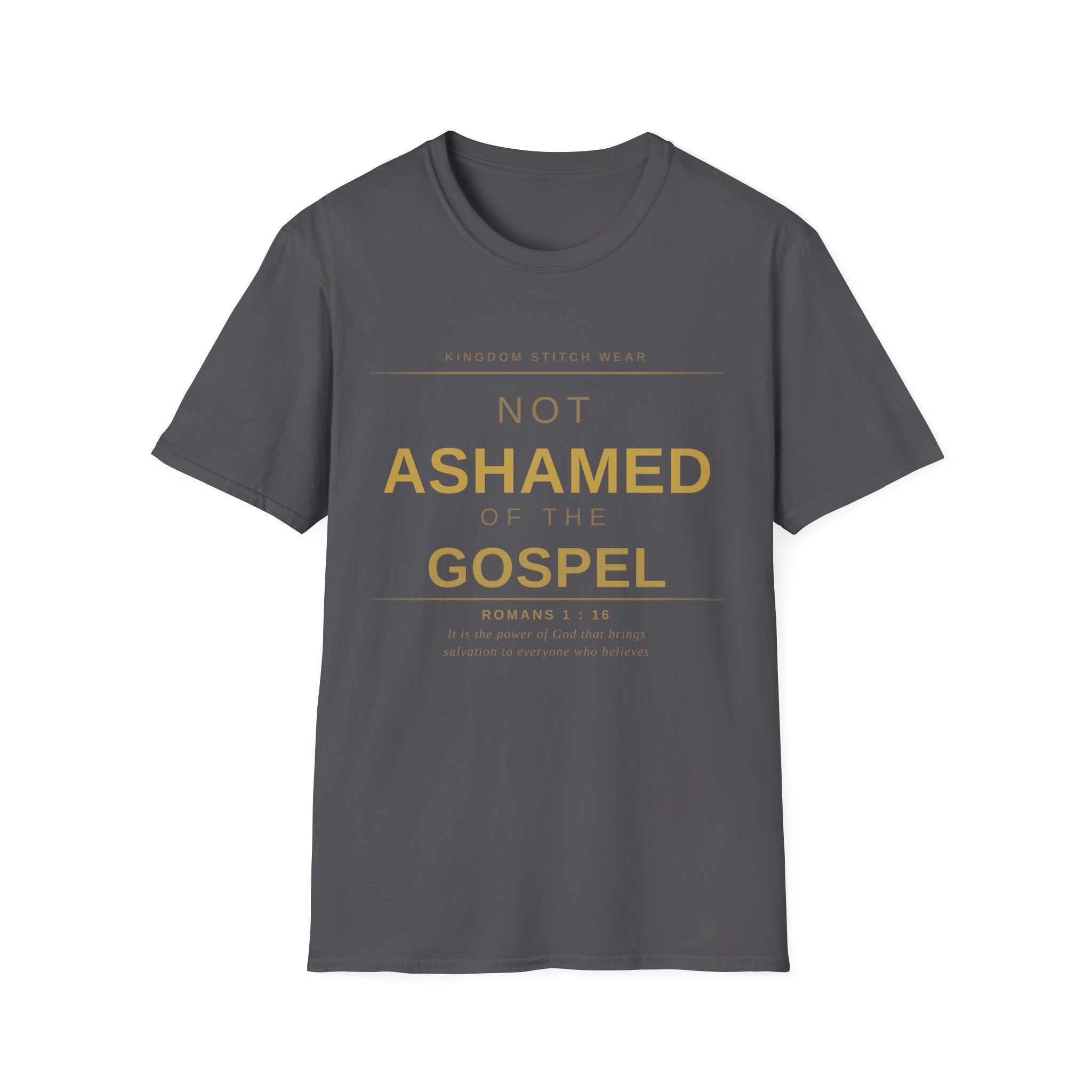 Not Ashamed of the Gospel Tee | Faith-Based Streetwear | Kingdom Stitch Wear