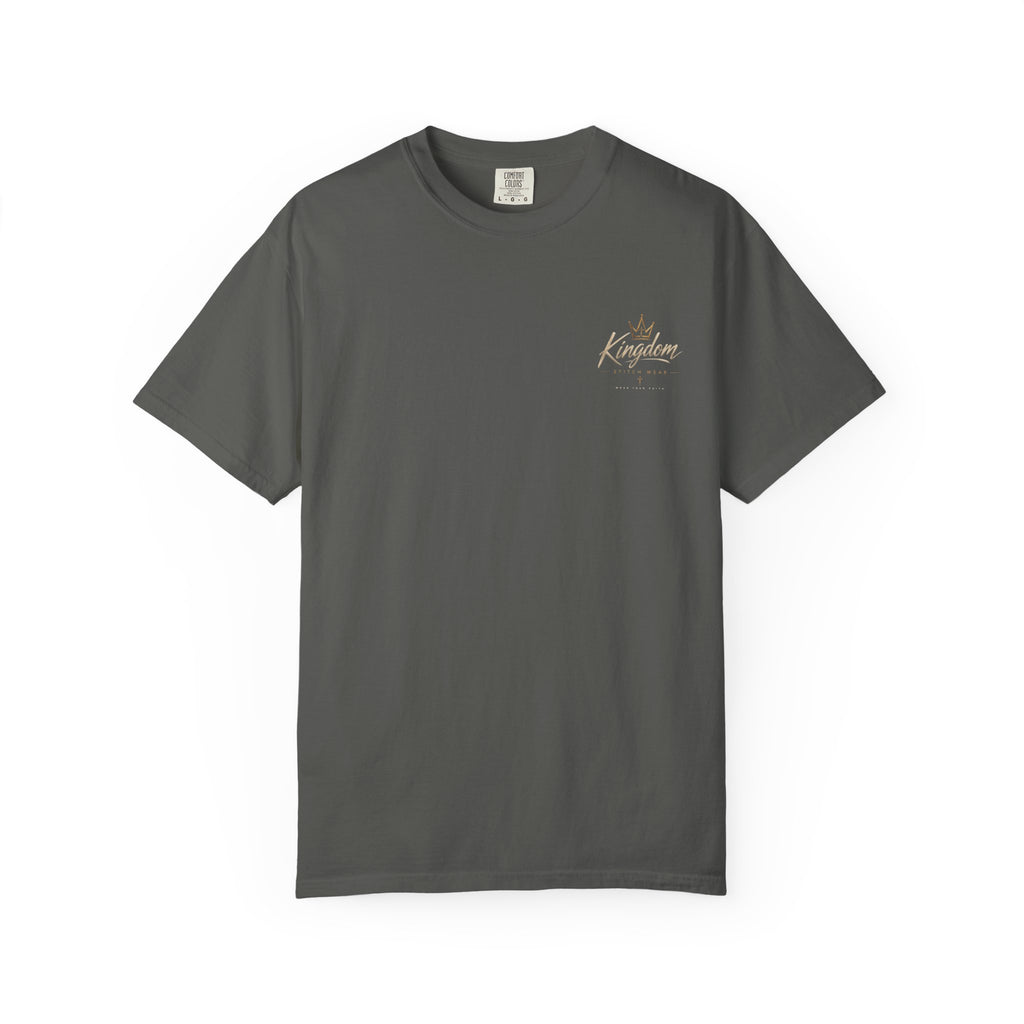 Be Still & Know Comfort Tee | Garment-Dyed Back Graphic | Kingdom Stitch Wear