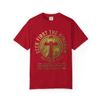 Seek First The Kingdom Tee | Matthew 6:33 | Garment-Dyed Comfort Colors Christian Apparel | Kingdom Stitch Wear