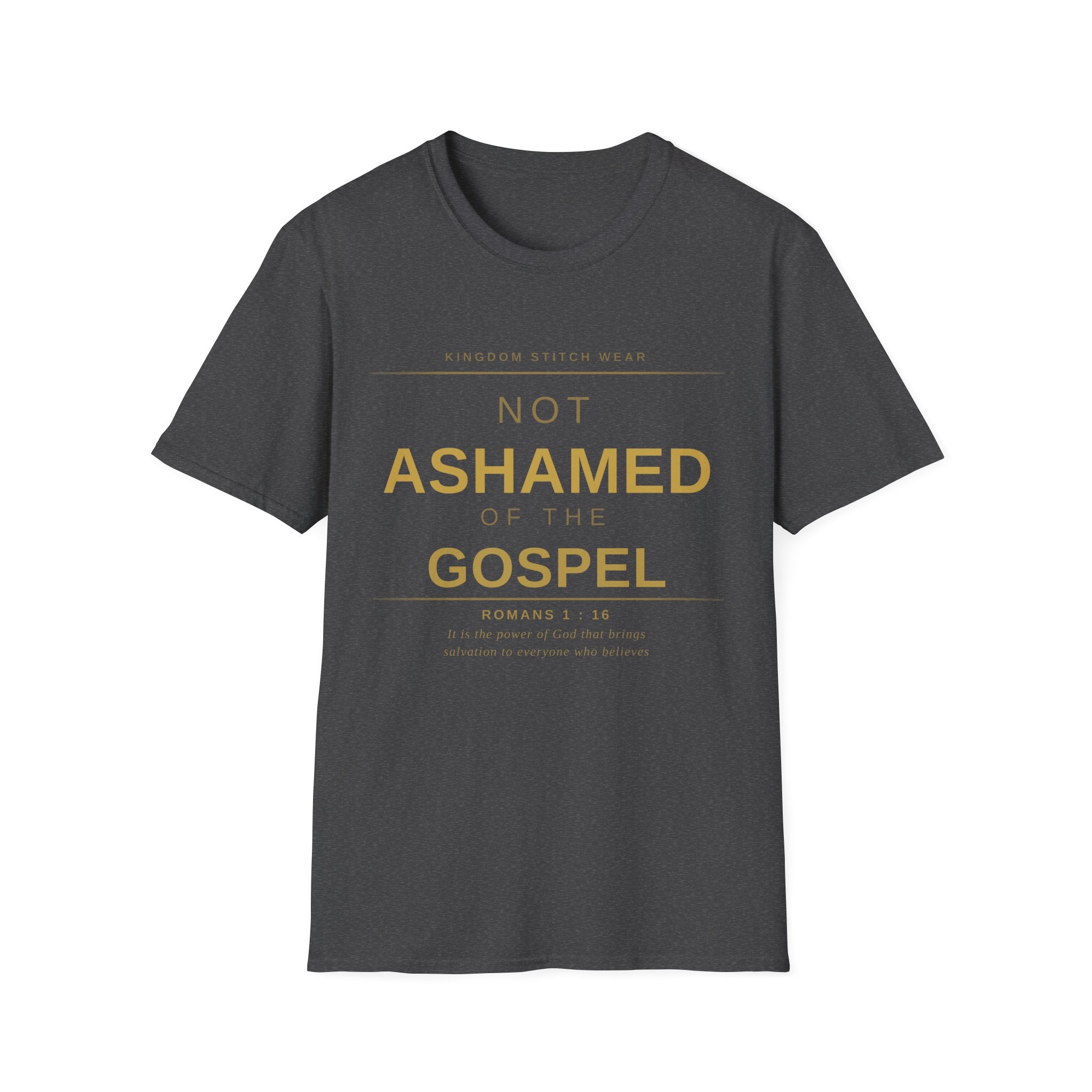 Not Ashamed of the Gospel Tee | Faith-Based Streetwear | Kingdom Stitch Wear