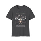 Pray Without Ceasing Tee | Praying Hands | Faith-Based Streetwear | Kingdom Stitch Wear