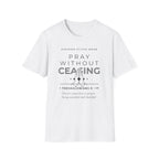 Pray Without Ceasing Tee | Praying Hands | Faith-Based Streetwear | Kingdom Stitch Wear