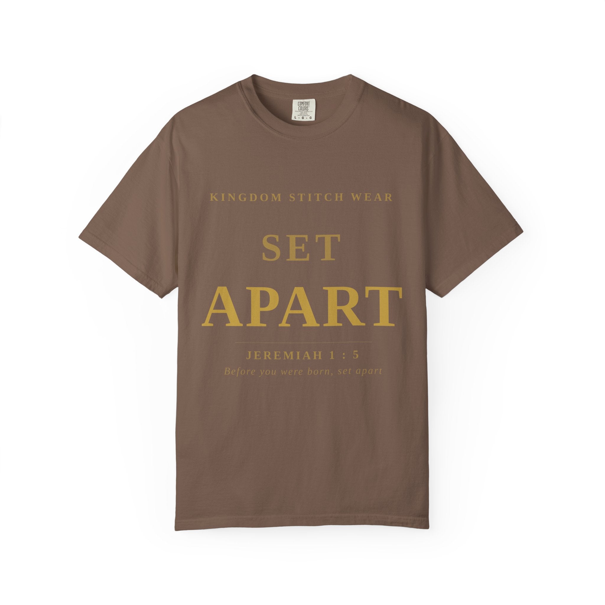 Set Apart Tee | Jeremiah 1:5 | Garment-Dyed Comfort Colors Christian Apparel | Kingdom Stitch Wear