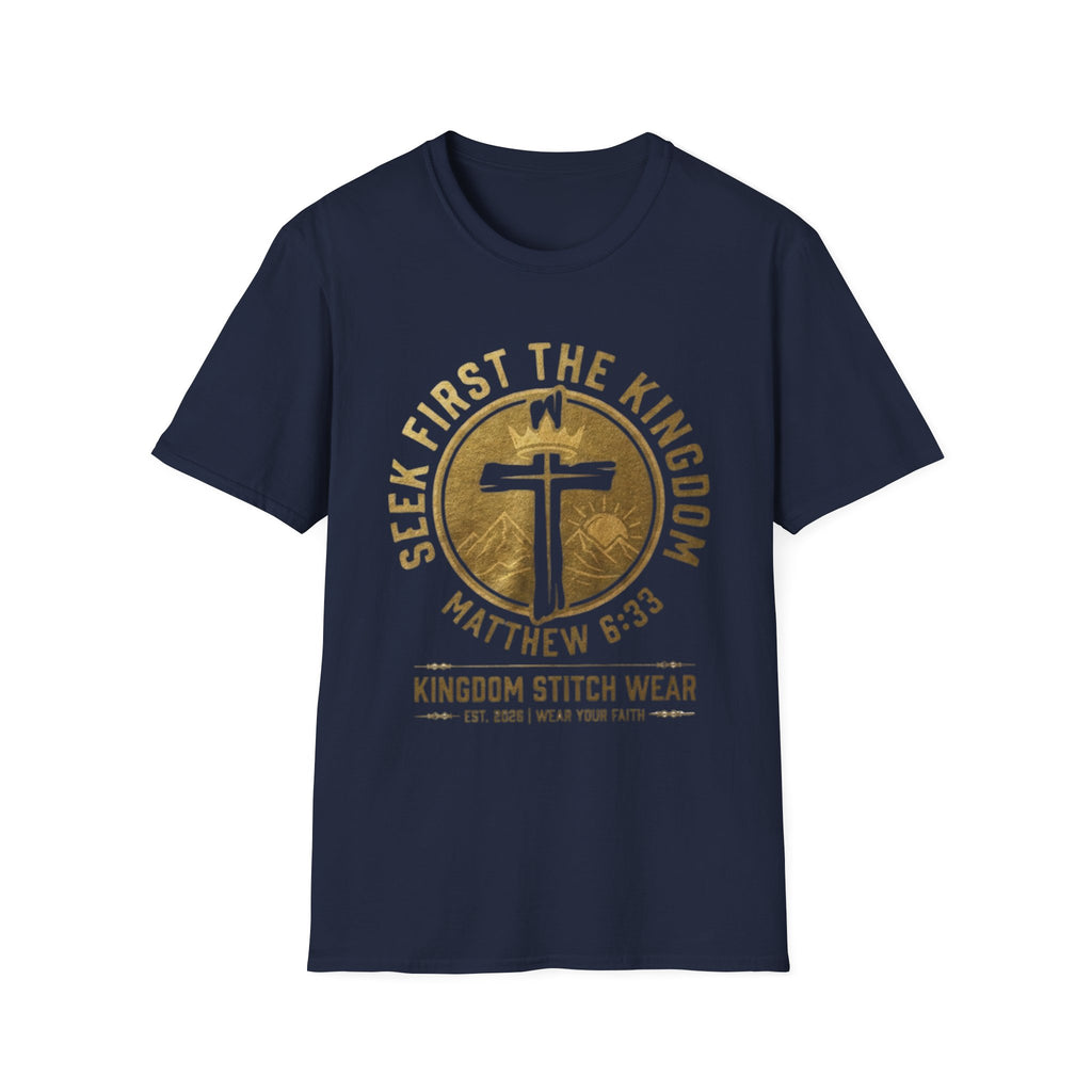 Seek First the Kingdom Tee | Faith-Based Streetwear | Kingdom Stitch Wear