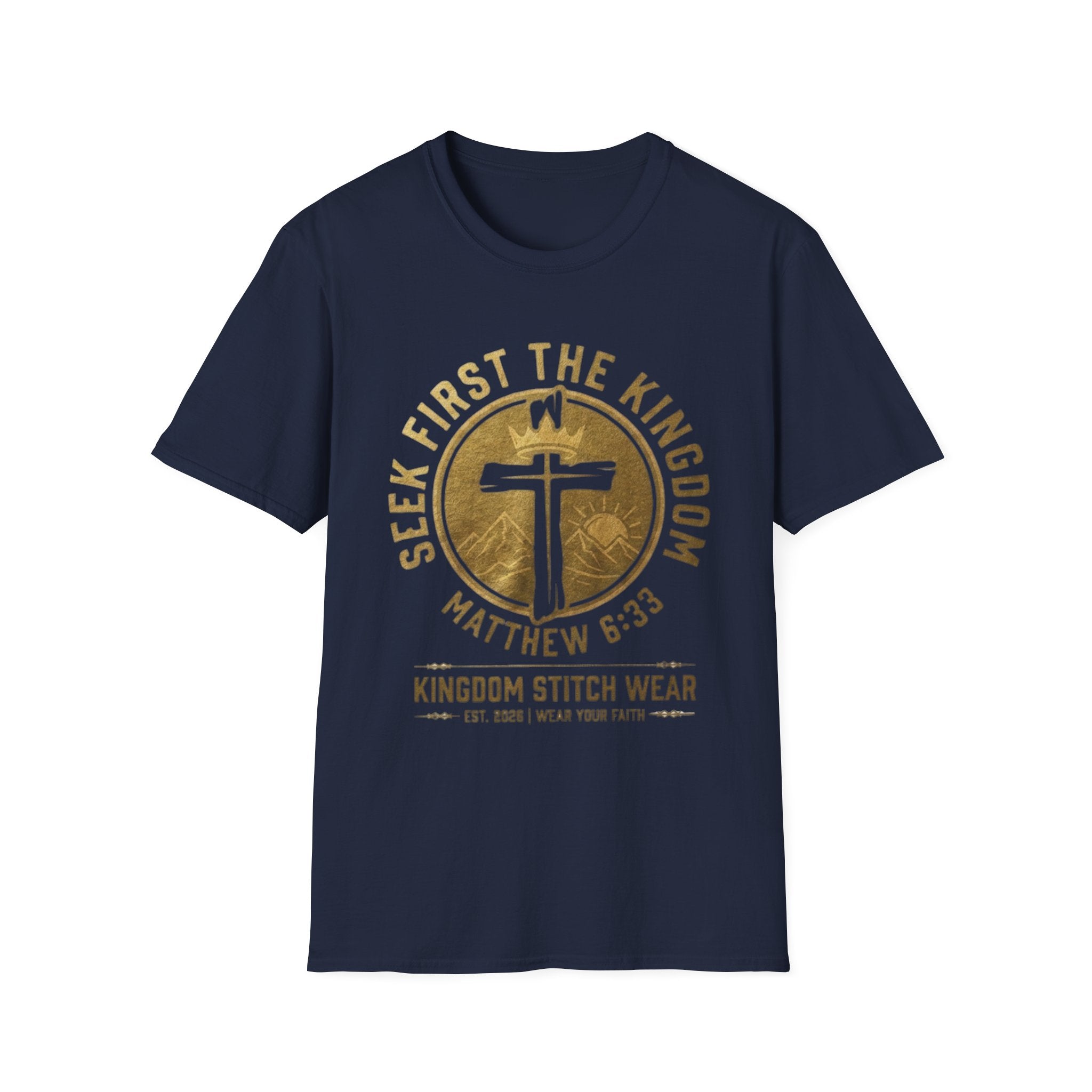 Seek First the Kingdom Tee | Faith-Based Streetwear | Kingdom Stitch Wear